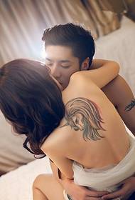 personality couple fashion beautiful tattoo