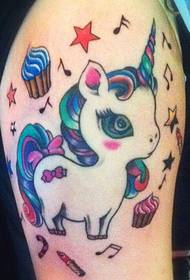 Girly Wind Unicorn Tattoo Pattern