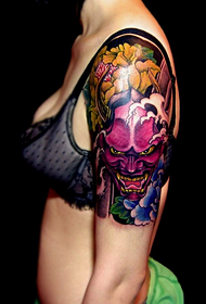 heavy color tattoo on the arm