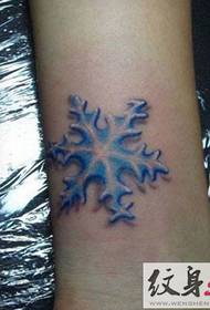 Modèles de tatouage en cristal de flocon de neige