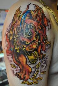 Tattoo-prent van Lucky God-dier