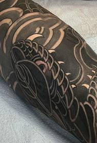 Personality fashion arm black and white totem tattoo