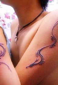 couple arm totem dragon tattoo