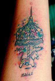 Arm Fashion Classic Carousel Tattoo