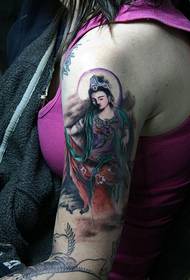 panangan gambar Guanyin tattoo