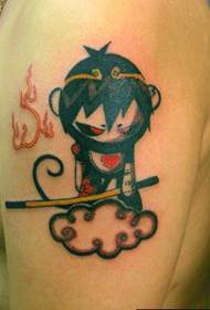 male arm cute Sun Wukong tattoo