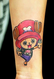 One Piece cute 乔巴 arm tattoo pattern