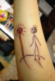 человек рука человек мультипликационный персонаж смешно альтернатива татуировка
