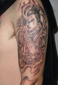 male personality arm Erlang god tattoo