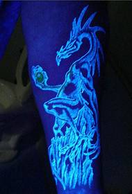fluorescent tattoo can make you become night Glitter point