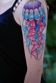 Arm Color Jellyfish Tattoo Picture