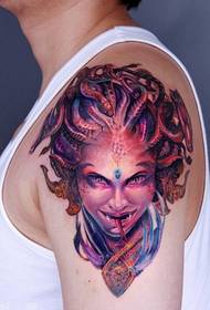arm color personality Medusa tattoo pattern