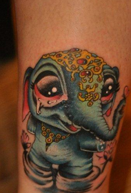 arm color cute little elephant tattoo picture