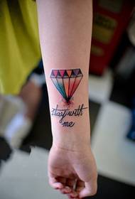 Tatuaje De Letras De Diamantes Wristen