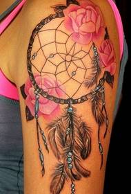 female arm personality dream catcher tattoo pattern