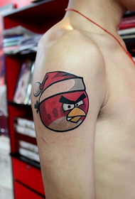 手臂愤怒的小鸟纹身图案