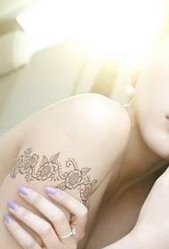 sexy beauty lace arm tattoo Figure