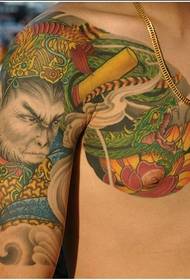 Tattoo tatuazh i krahut të Sun Sun Wukong Qi Tian Da Sheng