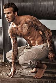 Beckham super handsome hand tattoo
