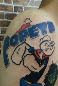 Vzor tetování vlnou Popeye