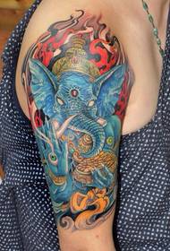 armen rijke olifant god tattoo patroon