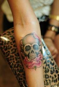 arm taro rose tattoo pattern