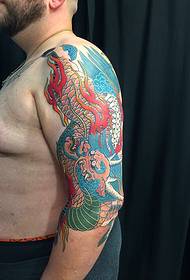 arm atmosphere of the fire unicorn tattoo