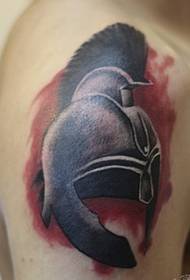 arm on the Spartan Warrior's helmet