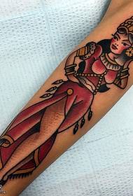 arm ancient beauty tattoo pattern