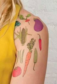 Nutritional Vegetable Tattoo Patroon