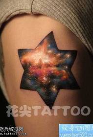 Arms a six-pointed star with a starry tattoo pattern