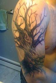 personality male arm withered old tree