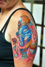 Imagens de tatuagem de ídolo indiano de cor de braço