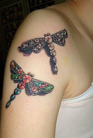 arm diamond dragonfly tattoo picture