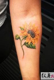 Small sunflower tattoo picture
