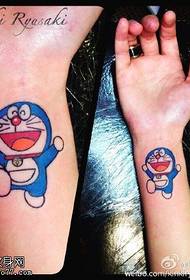 Söt Doraemon tatuering mönster