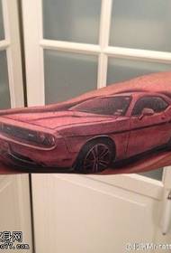 Realistic realistic car tattoo pattern