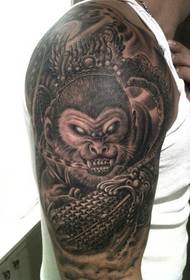 Dominerande arm Sun Wukong Tattoo