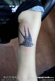 Arm thorn swallow tattoo pattern