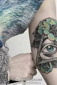 Beautiful all-eye eye tattoo pattern