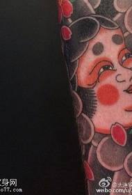 Colored traditional art tattoo pattern