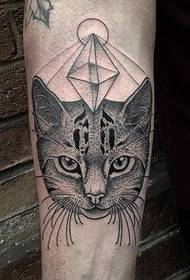 Wonderlike punt-en-lyn-tatoeëring