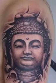 Tattoo ea letsoho le leholo la Buddha ea setso