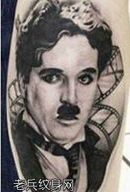 British film and television actor Chaplin avatar tattoo pattern