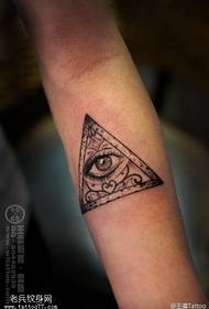 Clear bright eye tattoo pattern