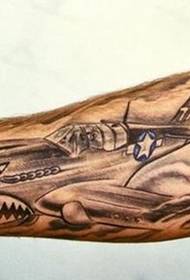 Handsome air plane picture tattoo