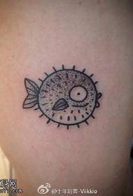 Превртете шема на тетоважа со риби