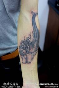 Arm sting mermaid tattoo pattern
