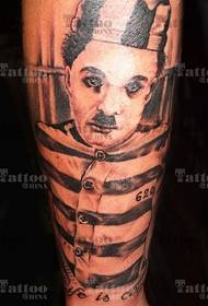 Modern era Chaplin tattoo pattern