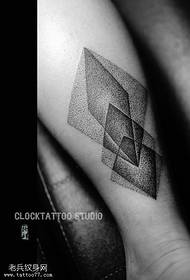Dotted geometric tattoo pattern